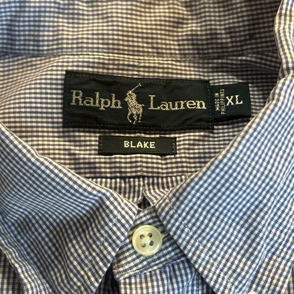 Ralph Lauren Blake Men’s Shirt. XL. Button Up. Long Sleeve. Logo. Plaid - Picture 3 of 11